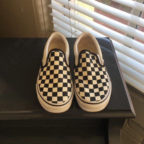 Vans Shoes - Vans classic checkerboard slip on shoes!